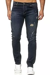 Reslad Jeans Reslad Jeans Herren Destroyed Slim Fit Herren-Hose Jeanshose Männer Hosen Stretch Denim Jeans RS-2090