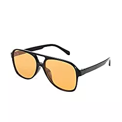 FEISEDY Sonnenbrillen & Zubehör FEISEDY Vintage Jahre Rechteckig Sonnenbrille Herren &amp; Damen, Retro Classic Large Squared Frame Pilotenbrille Unisex