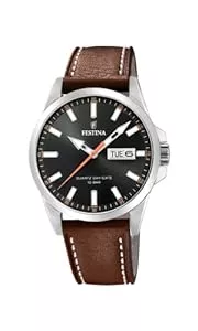 Festina Uhren Festina Herren Analog Quarz Uhr mit Leder Armband F20358/2