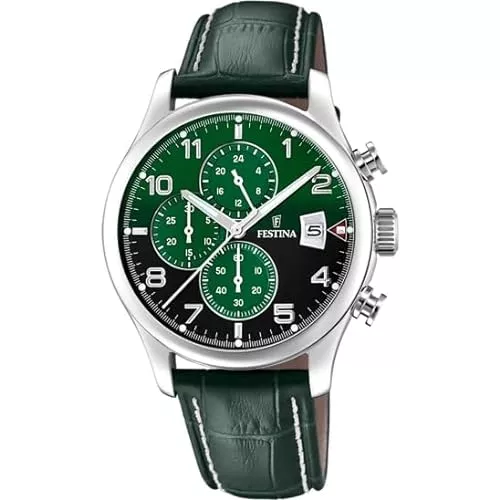 Festina Uhren Festina Herren Analog Quarz Uhr mit Leder Armband F20375/8