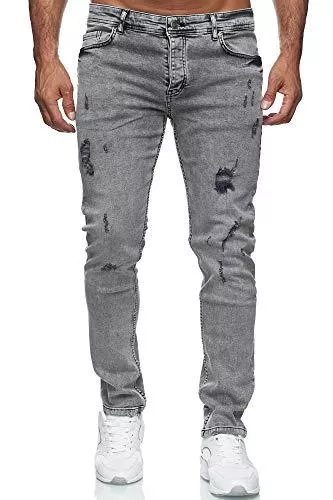 Reslad Jeans Reslad Jeans Herren Destroyed Look Slim Fit Denim Strech Jeans-Hose