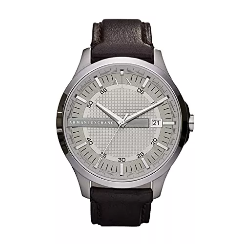 Armani Exchange Uhren Armani Exchange Dreizeigeruhr aus braunem Leder, AX2100