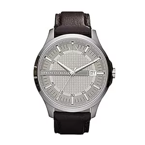 Armani Exchange Uhren Armani Exchange Dreizeigeruhr aus braunem Leder, AX2100