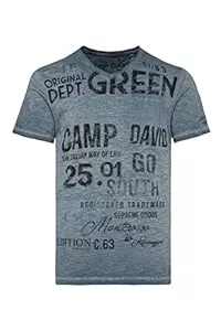Camp David T-Shirts CAMP DAVID T-Shirt kurz CG2304-3688-22 BLU0114 steel blue L