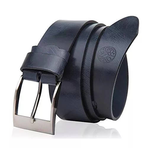 BETLEWSKI Gürtel BETLEWSKI - Gürtel Herren Ledergürtel Herren - Herren-Gürtel aus natürlichem Rindsleder mit Kürzungsmöglichkeit - Gurtel echt Leder mit Zertifikat