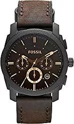 FOSSIL Uhren FOSSIL Herrenuhrenmaschine, Quarz-Chronographenwerk, Echtlederarmband