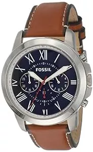 Fossil Uhren Fossil Watch for Men Grant, 44mm case Size, Quartz Chronograph Movement, Genuine Leather Strap