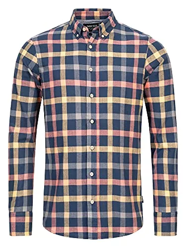 Indicode Hemden Indicode Herren Riverside Hemd kariert mit Button-Down-Kragen | Herrenhemd Männerhemd