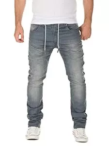 WOTEGA Jeans WOTEGA Herren Jeans Noah - Sweathose in Jeansoptik - Männer Jogging Jeans Slim