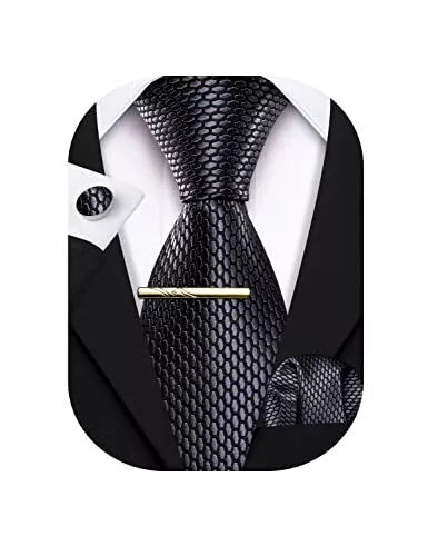 Barry.Wang Accessoires Barry.Wang Herren Krawatte Set Seide Mit Floralem Muster Manschettenknöpfe Einstecktuch im