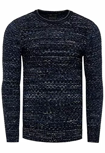 R-Neal Pullover & Strickmode Rusty Neal Pullover Herren Strick Basic Rundhals Strickpullover Langarm Casual Knitwear Streetwear 331/386/325