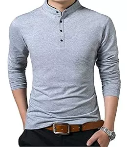 VANVENE Poloshirts VANVENE Herren Casual Polo Henry Shirts Regular Fit Lang/Kurzarm Mode Einfarbig Tops