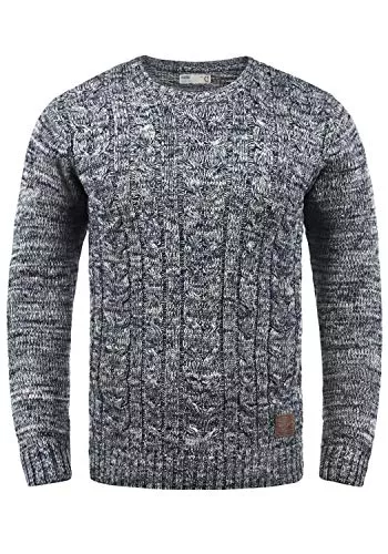 !Solid Pullover & Strickmode !Solid SDPhilemon Herren Pullover Strickpullover Grobstrick Pullover Zopfstrick mit Rundhalsausschnitt