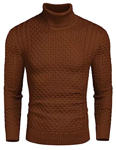 COOFANDY Pullover & Strickmode COOFANDY Pullover für Herren Rollkragenpullover Strickpullover Rollkragen Longsleeve Sweater Freizeit Männer Pullover Winter Warm Oberteile