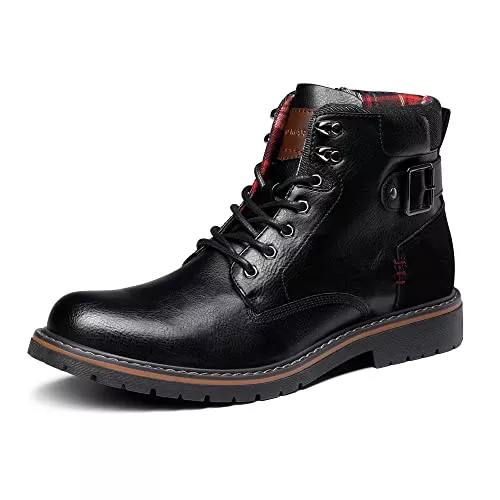 Bruno Marc Stiefel Bruno Marc Herren Motorrad Stiefel Schnürstiefel Boots Klassische Chukka Boots Biker Freizeitschuhe