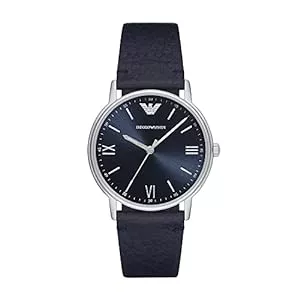 Emporio Armani Uhren Emporio Armani Herrenuhr mit drei Zeigern aus Edelstahl, 41 mm Gehäusegröße