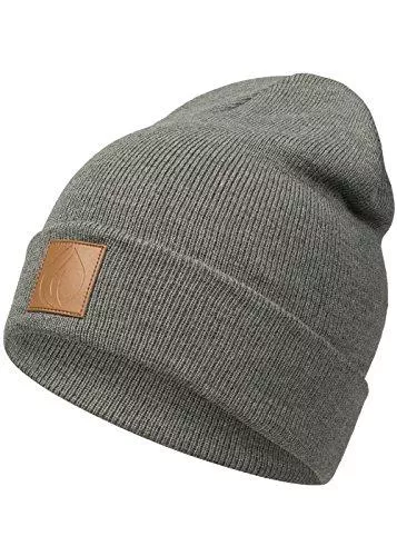 Occulto Hüte & Mützen Occulto Leatherpatch Winter Mütze Beanie