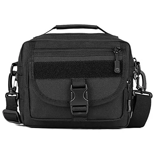 HUNTVP Taschen & Rucksäcke Huntvp Taktisch Schultertasche Militär Crossbody Bag Wasserdicht Umhängetasche Messengerbag Aktentasche Handtasche mit Abnehmbar Schultergurt für Alltag Outdoor