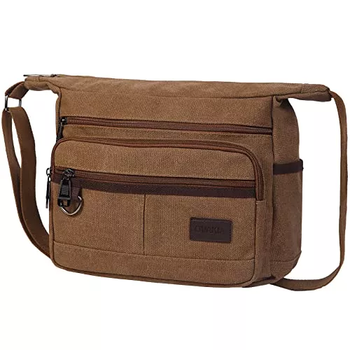 OVAKIA Taschen & Rucksäcke OVAKIA Umhängetasche Herren, 14 zoll Laptoptasche Vintage Tasche Schultertasche Schulranzen Arbeitstasche für Herren und Damen