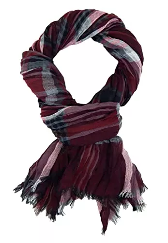 Ella Jonte Schals & Tücher Ella Jonte Herrenschal Blau Schwarz Rot oder Grau Viskose gestreift Herren Schal Tuch