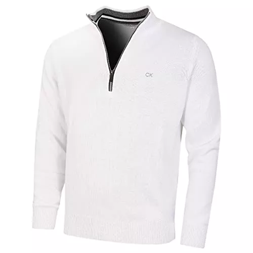 Calvin Klein Pullover & Strickmode Calvin Klein Herren Chunky Cotton 1/2 Zip Pullover