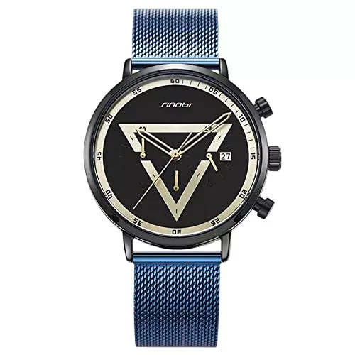 rorios Uhren rorios Kreativ Herren Uhren Analoger Quarzuhr mit Mesh Edelstahlarmband Wasserdicht Armbanduhr für Männer Herren