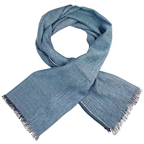 LINDENMANN Schals & Tücher LINDENMANN Herren Schal / 55% Baumwolle, 45% Viscose Herrenschal, blau
