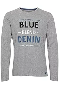 b BLEND Langarmshirts Blend BHArnold Herren Longsleeve Langarmshirt Shirt Mit Print aus 100% Baumwolle