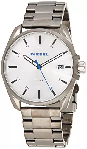 Diesel Uhren Diesel Herrenuhr Ms9 Nsbb, DreizeigerDatumswerk, 42mm Gunmetal Edelstahlgehäuse mit Edelstahlarmband, DZ1864