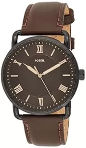 Fossil Uhren FOSSIL Herrenuhr Copeland, 42mm Gehäusegröße, Quarzwerk, Lederarmband