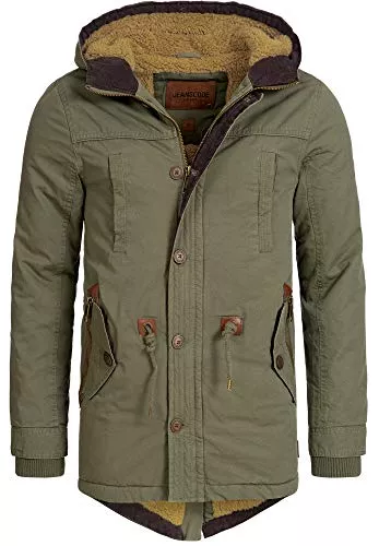 Indicode Jacken Indicode Herren Barge Winterjacke m. Kapuze &amp; Teddyfutter | Winterparka Herrenjacke Parka
