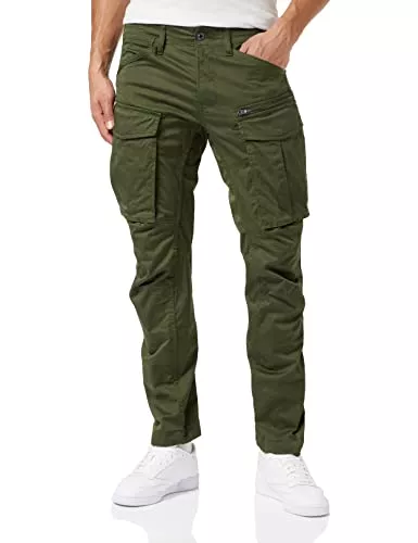G-STAR RAW Hosen G-STAR RAW Herren Rovic Zip 3D Regular Tapered Hose, Grün (dk bronze green D02190-5126-6059), 32W / 32L