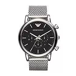 Emporio Armani Uhren Emporio Armani Herren Chronograph Quarz Uhr mit Edelstahl Armband