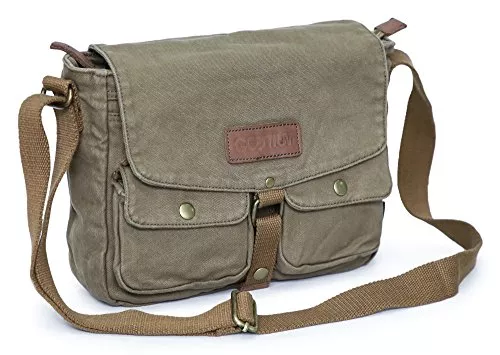 Gootium Taschen & Rucksäcke Gootium 30624 Vintage Canvas Unisex Schultertasche Umhängetasche Messengertasche für Herren/Damen