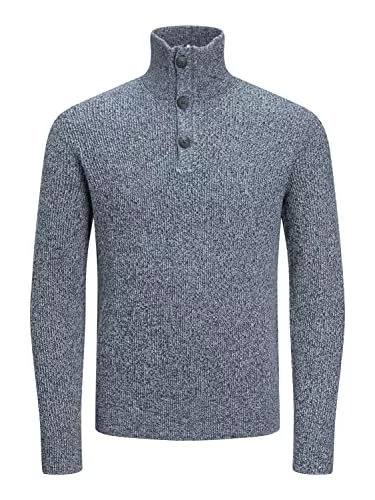JACK & JONES Pullover & Strickmode JACK & JONES Blaperfect Button up high Neck Knit