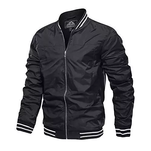 MAGCOMSEN Jacken MAGCOMSEN Herren Leicht Bomberjacke Dünn Übergangsjacke Herbst Casual Freizeit Jacken Armee Fliegerjacke Männer Blouson Windschutz Pilotenjacke Lässig Jacke mit Taschen