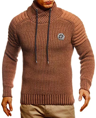 Leif Nelson Pullover & Strickmode Leif Nelson Herren Strickpullover mit Schalkragen/Hochwertiger Winterpullover im Regular Fit Schnitt, ideal für Casual und Business-Looks, in vielfältigen Größen und Farben verfügbar