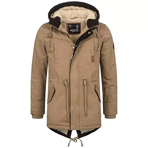 ALESSANDRO SALVARINI Jacken ALESSANDRO SALVARINI Winterjacke Herren Jacke Herren Winter Mann - 100% Baumwolle Teddyfell Fell Gefüttert Warm, Kuschelig, Wind Schutz, Atmungsaktiv