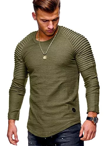Rello & Reese Pullover & Strickmode Rello & Reese Herren Oversize Sweatshirt Biker Pullover Hoodie MT-7311
