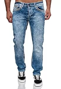 OneRedox Jeans OneRedox Herren Jeans Denim Regular Fit Used Design Modell 5166