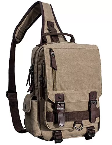 mygreen Taschen & Rucksäcke mygreen Canvas Segeltuch Crossbody Messenger Bag Schultertasche Umhängetasche Backpack Reisen Rucksack/Rücksack