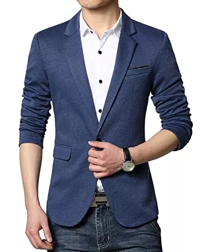 Nemopter Blazer Nemopter Herren Sakko Lässige Elegante Slim Fit Blazer Einknopf Anzugjacke Herren Blazer Jackett