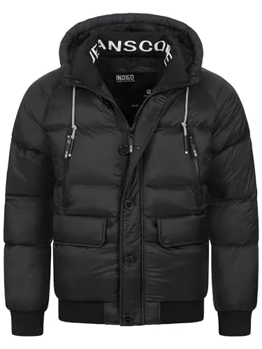 Indicode Jacken Indicode Herren INPaulix Steppjacke mit Kapuze | Herrenjacke Winterjacke Freizeitjacke Männer