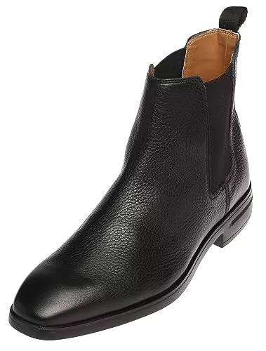 Bioflex Stiefel Elegante Herren Leder Chelsea Boots in braun/schwarz I Fußbett aus Memory Foam | optimale Dämpfung | Stiefel für Männer I Männer Stiefeletten | Größen 40-46