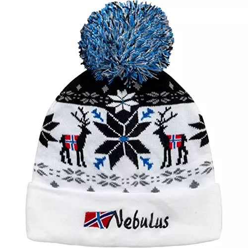 Nebulus Hüte & Mützen Nebulus Unisex Mütze Inverno, mit Norweger Muster, mit Bommel