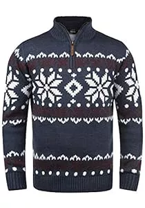 !Solid Pullover & Strickmode !Solid SDNorwin Herren Strickpullover Troyer Grobstrick Pullover mit Stehkragen