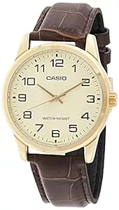 Casio Uhren Casio Herren analog Uhr mit Leder Armband MTP-V001GL-9B