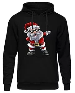 Uglyshirt Pullover & Strickmode Santa Dabbing Herren Kapuzenpullover | Weihnachten Pullover Weihnachtsmann Funny Xmas Hoodie Christmas