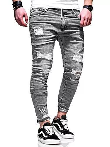 behype. Jeans behype. Herren Destroyed Stretch Jeans-Hose