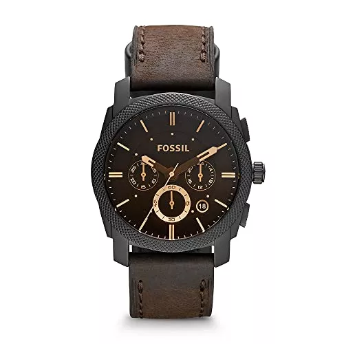 Fossil Uhren Fossil Herren Chronograph Quarz Uhr mit Leder Armband FS4656